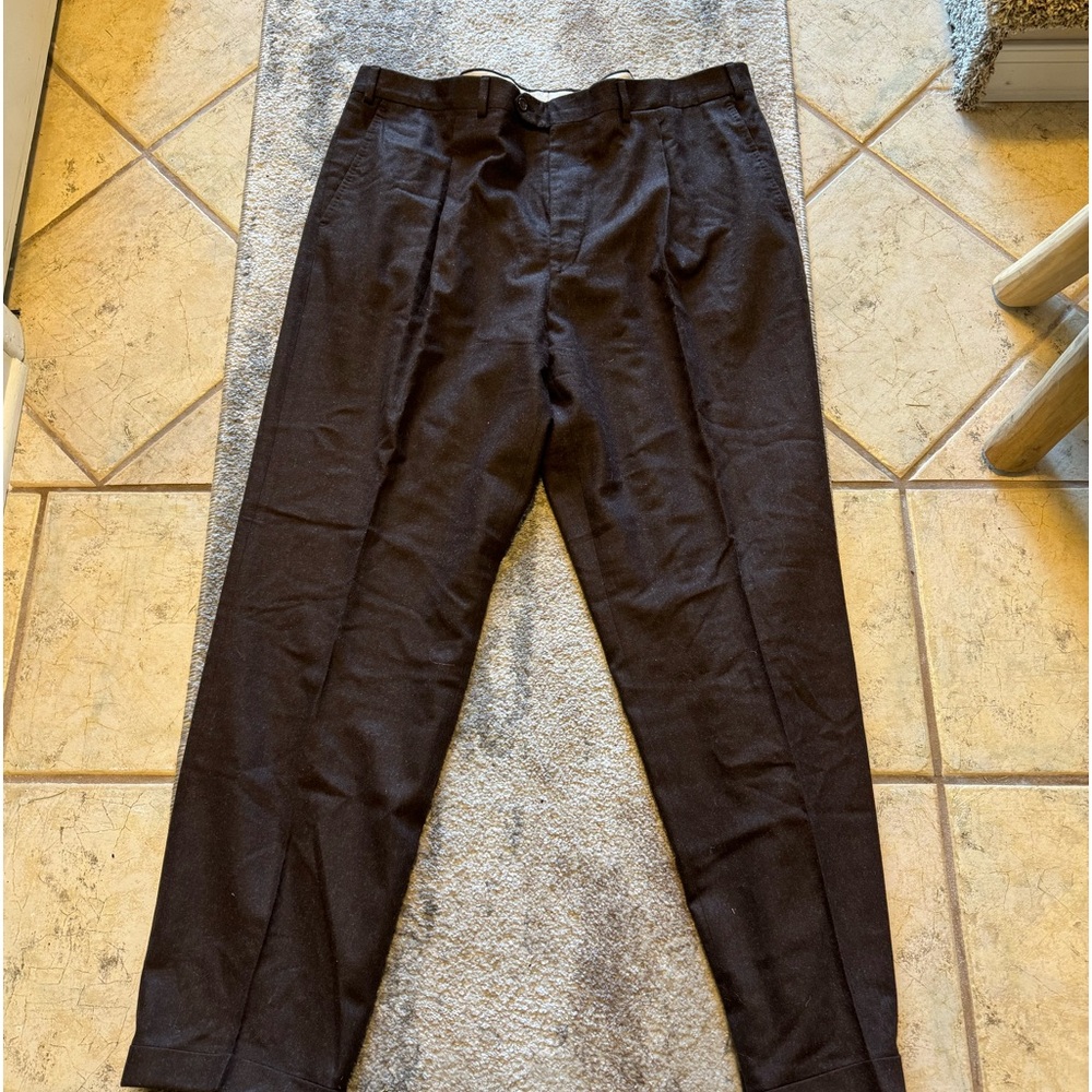 Men’s Wool and Cashmere-brown pants-by Luciano Moresco-